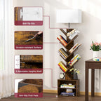 9 Tier Tree Bookshelf with Light Remote Timer