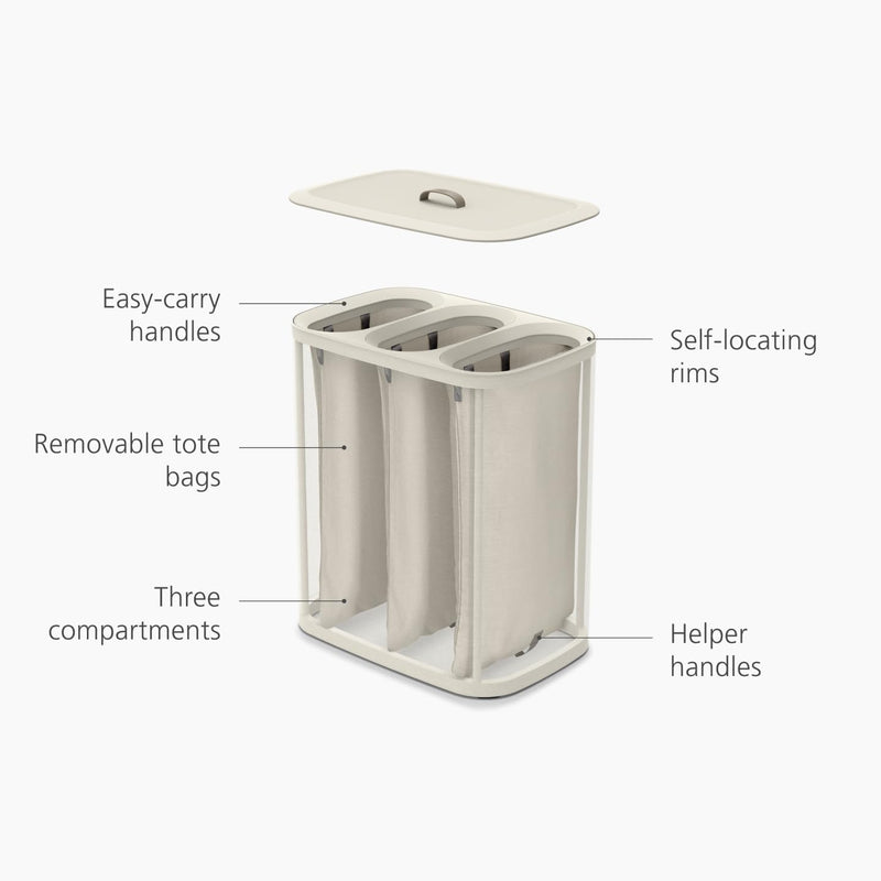 90-Litre Laundry Separation Basket with Lid 2