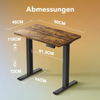 Desk 80x48CM with 4 Memory Height Settings