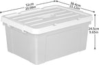 90lx4 Storage Boxes Plastic Box with Lids Organising (4Pack)