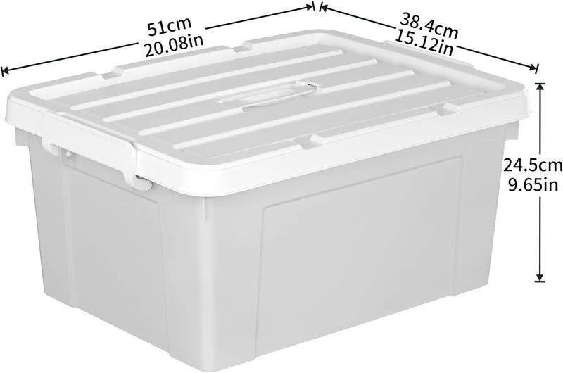 90lx4 Storage Boxes Plastic Box with Lids Organising (4Pack)