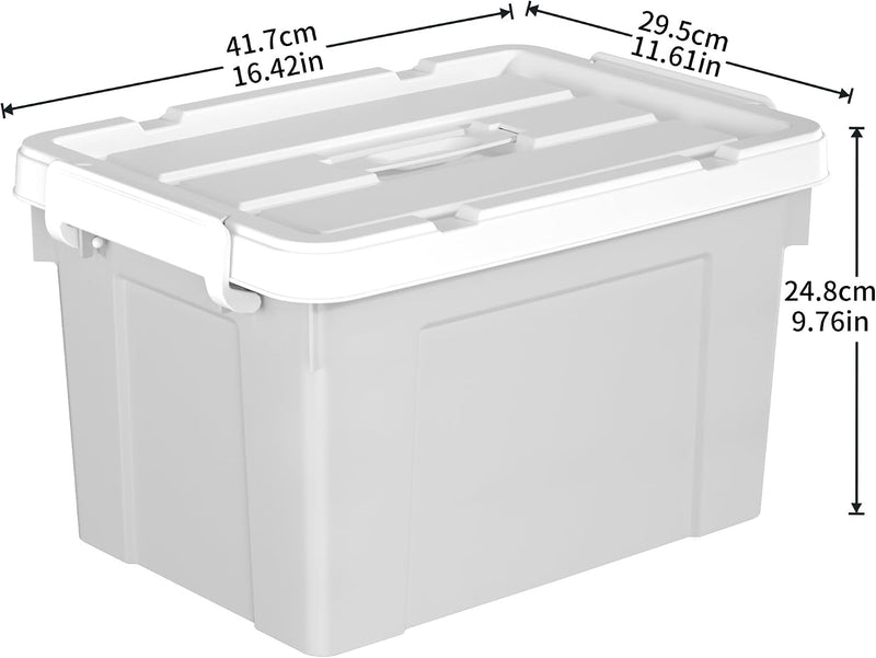 90lx4 Storage Boxes Plastic Box with Lids Organising (4Pack)