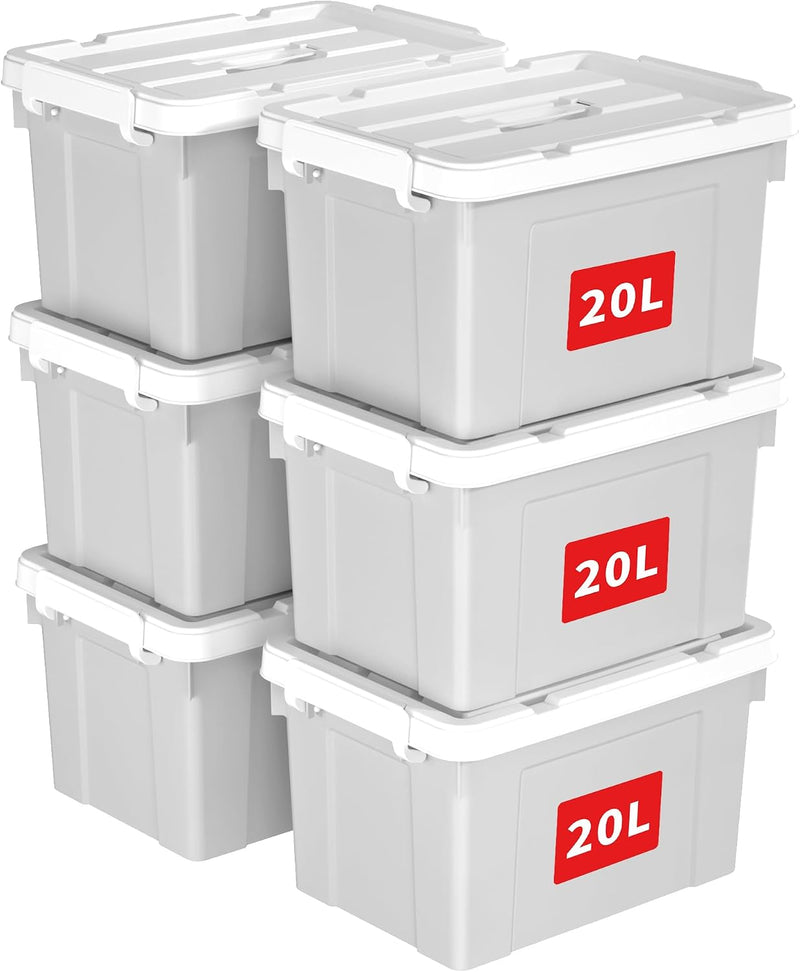 90lx4 Storage Boxes Plastic Box with Lids Organising (4Pack)