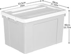 90lx4 Storage Boxes Plastic Box with Lids Organising (4Pack)