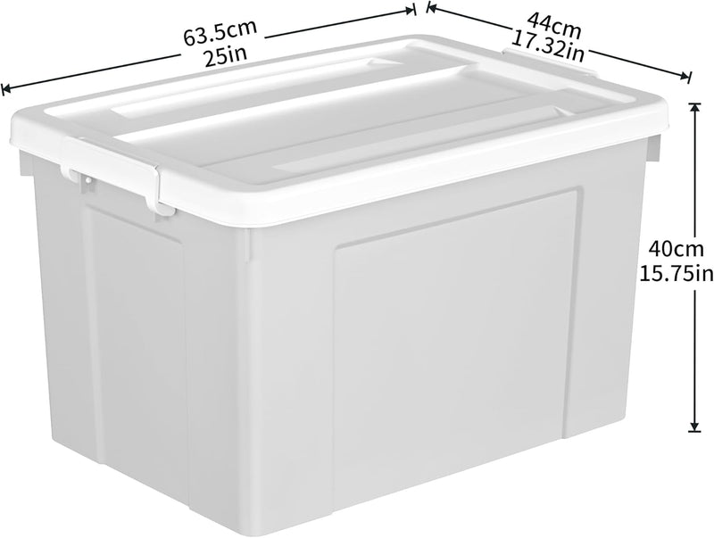 90lx4 Storage Boxes Plastic Box with Lids Organising (4Pack)