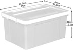 90lx4 Storage Boxes Plastic Box with Lids Organising (4Pack)