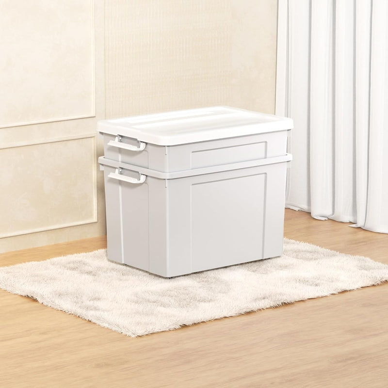 90lx4 Storage Boxes Plastic Box with Lids Organising (4Pack)
