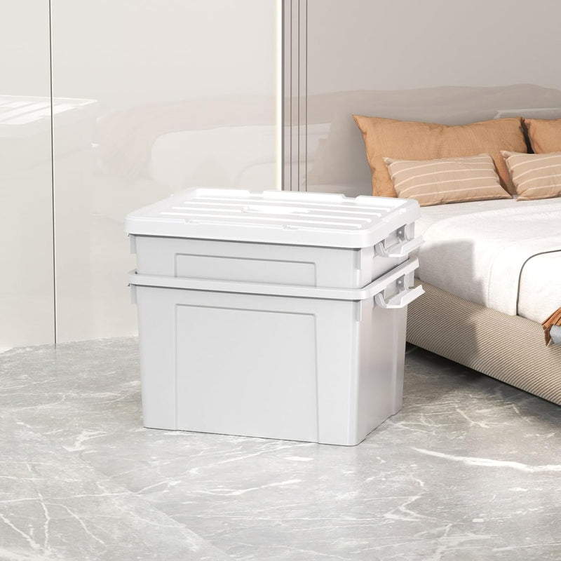 90lx4 Storage Boxes Plastic Box with Lids Organising (4Pack)