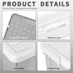 90lx4 Storage Boxes Plastic Box with Lids Organising (4Pack)