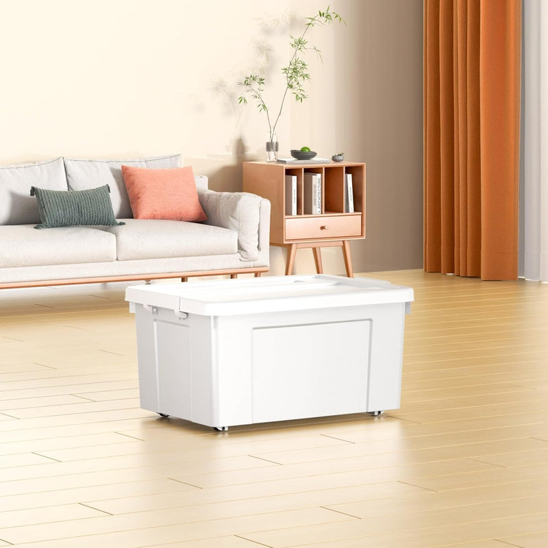 90lx4 Storage Boxes Plastic Box with Lids Organising (4Pack)