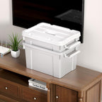 90lx4 Storage Boxes Plastic Box with Lids Organising (4Pack)