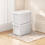 90lx4 Storage Boxes Plastic Box with Lids Organising (4Pack)