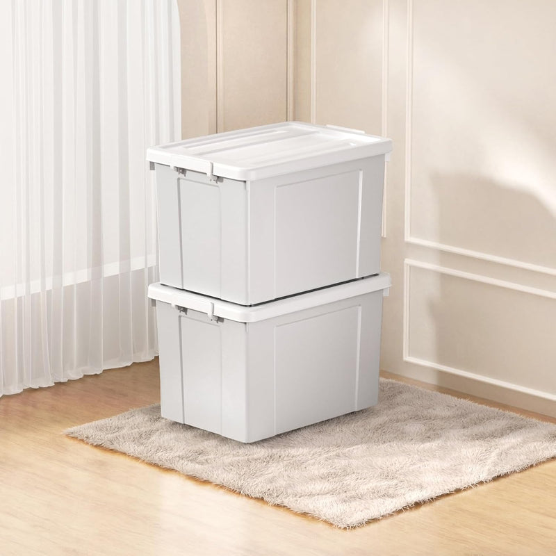 90lx4 Storage Boxes Plastic Box with Lids Organising (4Pack)