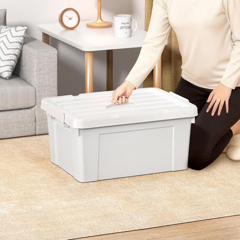 90lx4 Storage Boxes Plastic Box with Lids Organising (4Pack)