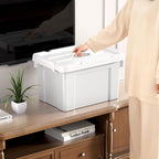 90lx4 Storage Boxes Plastic Box with Lids Organising (4Pack)