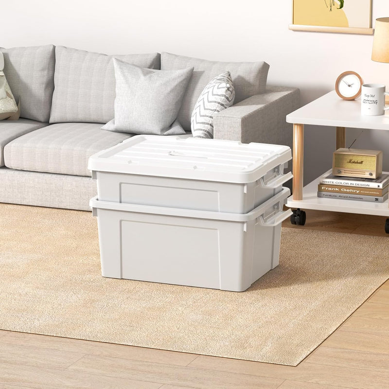 90lx4 Storage Boxes Plastic Box with Lids Organising (4Pack)