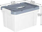 90lx6 Storage Boxes Carry Plastic Box with Lids (6 Pack)