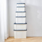 90lx6 Storage Boxes Carry Plastic Box with Lids (6 Pack)