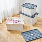 90lx6 Storage Boxes Carry Plastic Box with Lids (6 Pack)