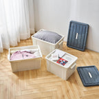90lx6 Storage Boxes Carry Plastic Box with Lids (6 Pack)