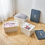 90lx6 Storage Boxes Carry Plastic Box with Lids (6 Pack)