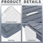 90lx6 Storage Boxes Carry Plastic Box with Lids (6 Pack)
