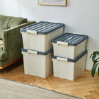 90lx6 Storage Boxes Carry Plastic Box with Lids (6 Pack)