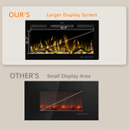 Wifi Electric Fireplace Inserts Recessed and Wall