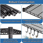 91x40x193CM 6-Tier Heavy Duty Metal Shelving with Wheels