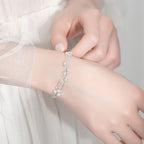 925 Bracelet for Women Mini Stars Beaded Layered