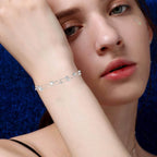 925 Bracelet for Women Mini Stars Beaded Layered