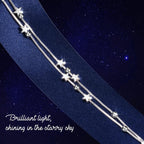 925 Bracelet for Women Mini Stars Beaded Layered