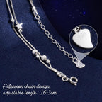 925 Bracelet for Women Mini Stars Beaded Layered