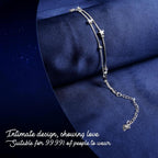 925 Bracelet for Women Mini Stars Beaded Layered