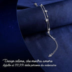 925 Bracelet for Women Mini Stars Beaded Layered