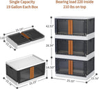 95L Large Plastic Stackable Storage Boxes with Lids