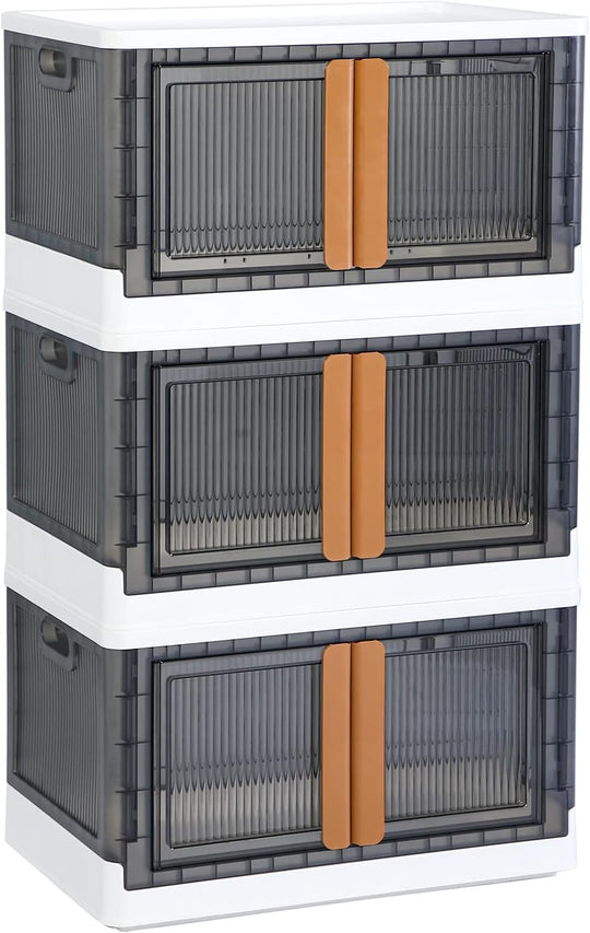 95L Large Plastic Stackable Storage Boxes with Lids
