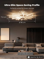 96CM Ceiling Lights Living Room Large Lighting Modern