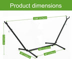 9FT Double Hammock with Stand 550 Lbs Capacity