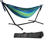 9FT Double Hammock with Stand 550 Lbs Capacity