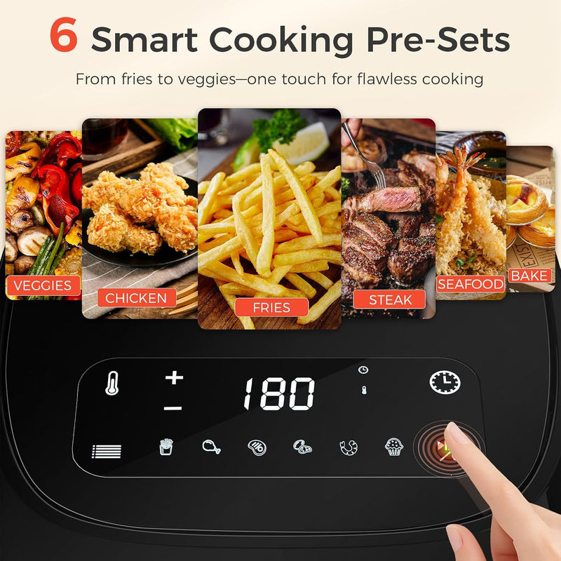 9L Dual Air Fryer with 2 Independent 4.5L