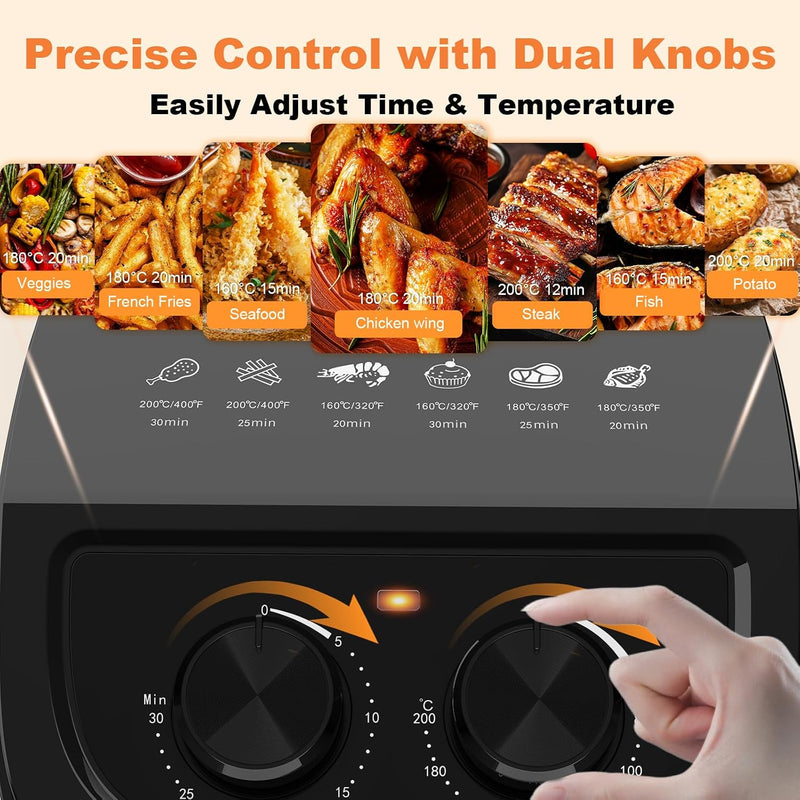 9L Dual Air Fryer with 2 Independent 4.5L