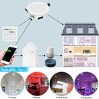 9W Rgbw LED Recessed Ceiling Light Dimmable 700lm