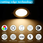 9W Rgbw LED Recessed Ceiling Light Dimmable 700lm