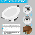 9W Rgbw LED Recessed Ceiling Light Dimmable 700lm