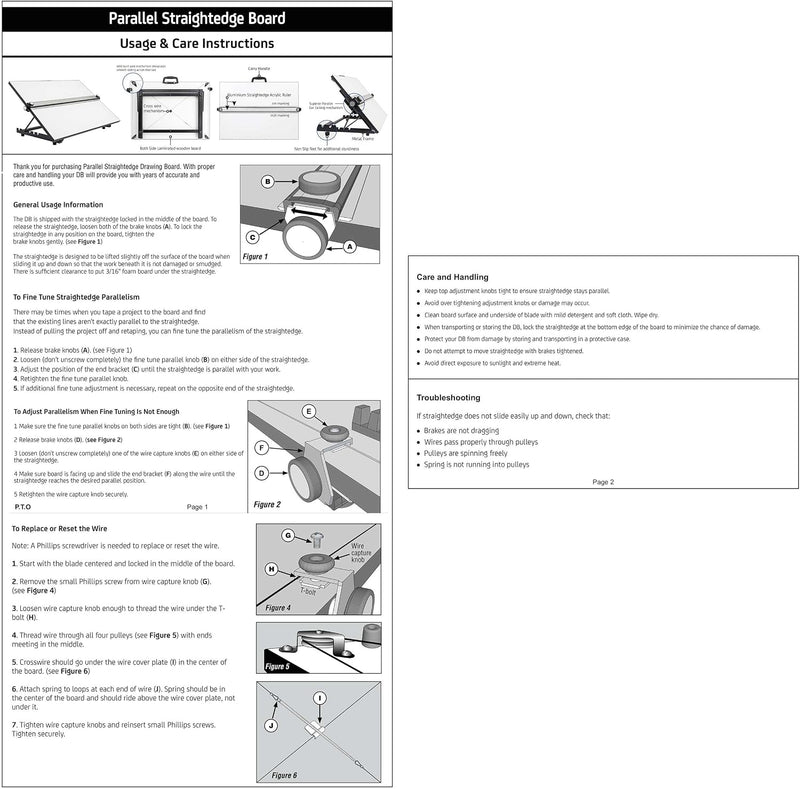 A2 Drawing Board with Parallel Motion Table Model