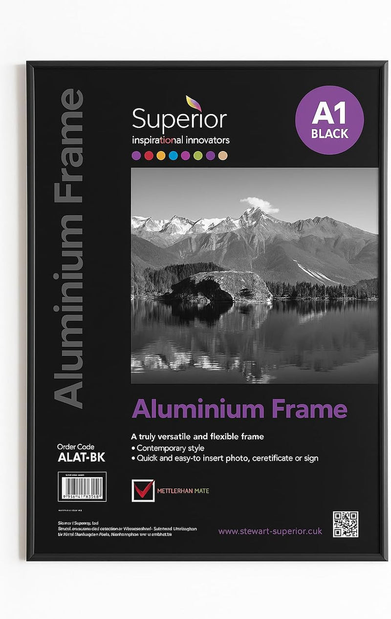 A4 Brushed Aluminium Picture Frame Perspex Safety Glass (12 Pack)