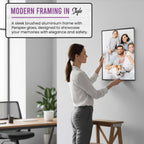 A4 Brushed Aluminium Picture Frame Perspex Safety Glass (12 Pack)