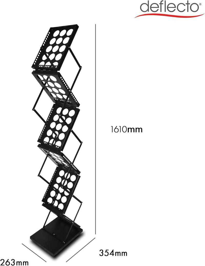A4 Folding Literature Display Stand 6 Shelf Carry