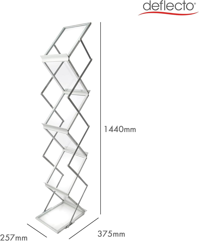 A4 Folding Literature Display Stand 6 Shelf Carry